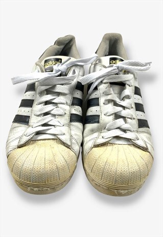Vintage adidas superstars trainers white uk 9.5 BV15351