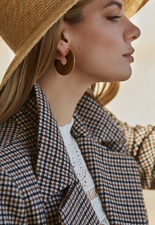 MISSION PLATE EARRINGS IN GOLD