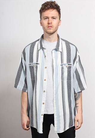 VINTAGE AZTEC PATTERNED SHIRT