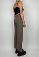  ARMANI VINTAGE TROUSERS 90S BROWN HIGH WAISTED STRAIGHT LEG