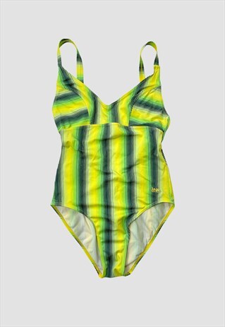 VINTAGE 90S SWIMSUIT BACKLESS ONE PIECE NEON IBIZA FESTIVAL