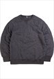 Vintage  Gildan Sweatshirt Plain Heavyweight Crewneck Grey