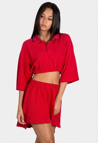 VINTAGE REWORKED POLO CO-ORD SET RALPH LAUREN TOP & SKIRT