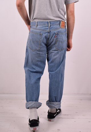 LEVI'S 505 MENS VINTAGE JEANS W38 L33 BLUE 90S