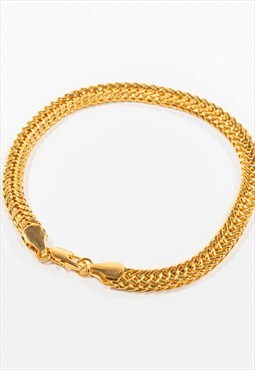Gold Plated Rope Chain Bracelet 