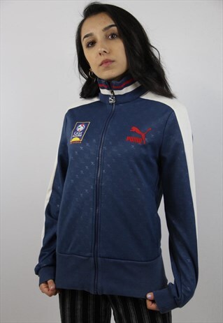 VINTAGE PUMA BLUE SPORTS JACKET