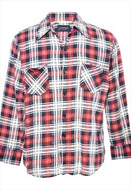 Vintage JC Penney Red & Blue Checked Shirt - L