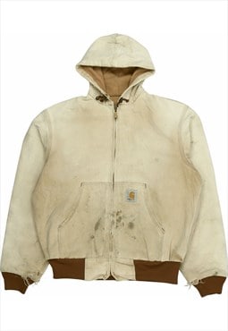 Carhartt 90's Hooded Heavyweight Zip Up Workwear Jacket Medi