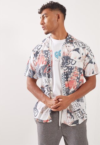 VINTAGE PATTERNED FESTIVAL SHORT SLEEVE SHIRT