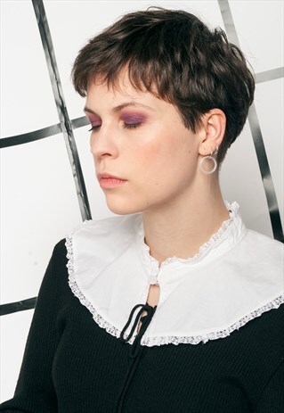 LACE NECKPIECE - 70S VINTAGE COTTON COLLAR