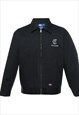 Vintage Dickies Black Zip-Front Embroidered Jacket - M
