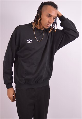 VINTAGE UMBRO SWEATSHIRT JUMPER BLACK