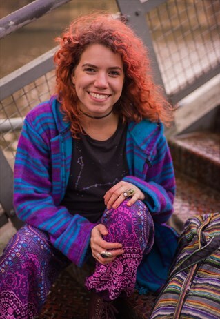 FAIRTRADE PINK MANDALA HIPPIE HAREMS TROUSERS