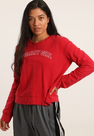 VINTAGE TOMMY HILFIGER PRINT TOMMY GIRL SPELLOUT SWEATSHIRT
