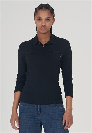 VINTAGE EARLY 90'S VERSACE BLACK SHIRT
