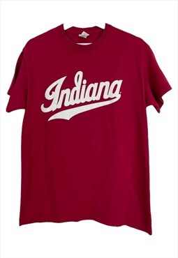 Vintage Indiana T-Shirt in Burgundy M
