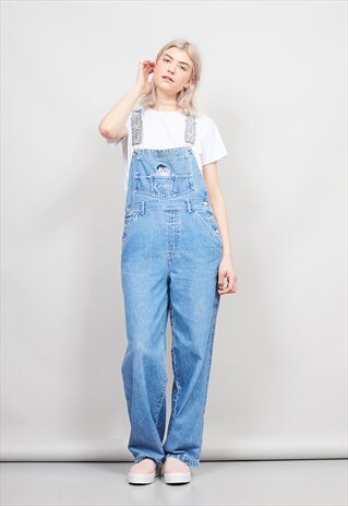 VINTAGE 80'S EEYORE ELASTIC STRAP DUNGAREES