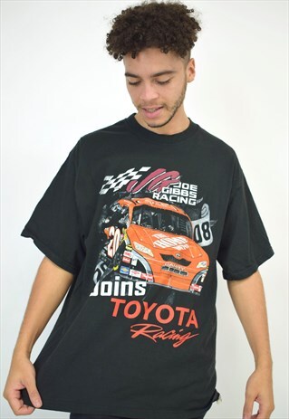 VINTAGE 90S BLACK TOYOTA PRINTED T-SHIRT