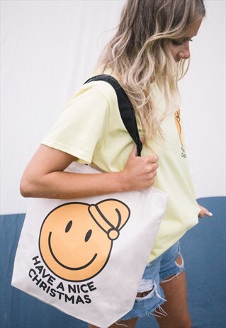 HAVE A NICE CHRISTMAS CANVAS TOTE BAG
