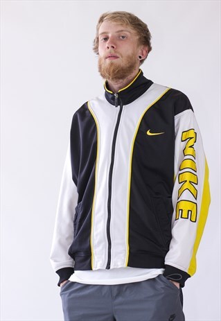 90S VINTAGE MENS NIKE TEAM TRACK TOP BIG LOGO JACKET
