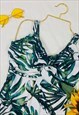 VINTAGE 90'S TROPICAL LEAF PRINT SWIMSUIT