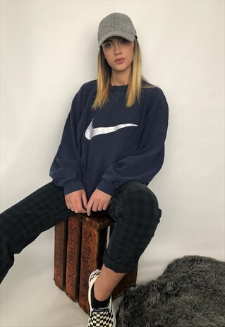 VINTAGE NIKE OVERSIZED SWEATSHIRT SWEATER JUMPER 90S SWEAT