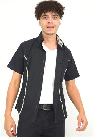 VINTAGE 90S BURBERRY BLACK SHIRT