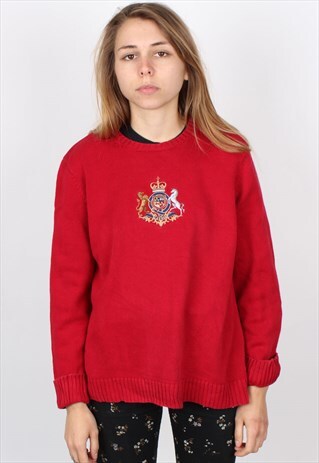 VINTAGE RALPH LAUREN EMBROIDERED SWEATER JUMPER