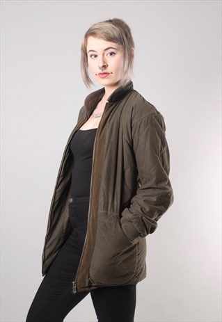VINTAGE BARBOUR SOFT QUILTED ZIP JACKET COAT