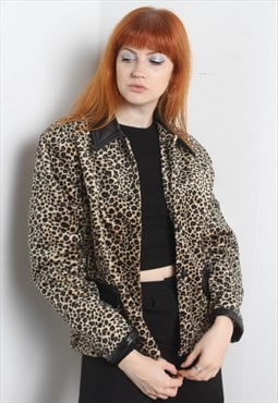 Vintage 80's Leopard Print Jacket Multi