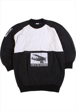 Vintage 90's Flying Sweatshirt Plane Crewneck