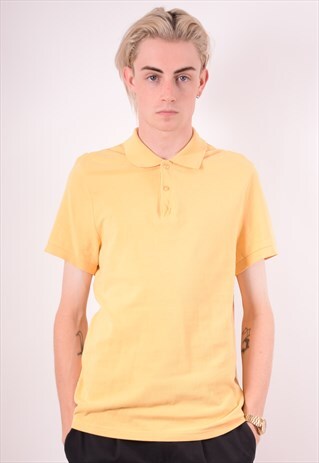 LEVI'S MENS VINTAGE POLO SHIRT MEDIUM YELLOW 90S