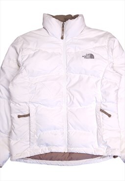 The North Face 550 Puffer Jacket In White Size M UK 10