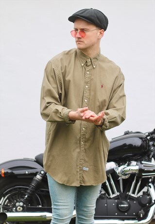 RALPH LAUREN USA OLIVE GREEN HEAVYWEIGHT VINTAGE SHIRT