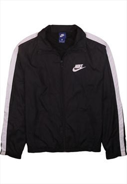 Vintage 90's Nike Windbreaker Swoosh Full Zip Up Black