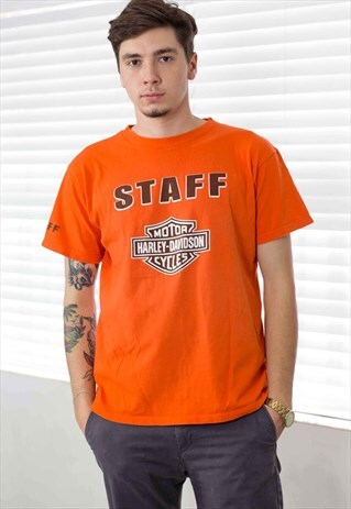 VINTAGE HARLEY-DAVIDSON T-SHIRT LOGO 90S X 7.4