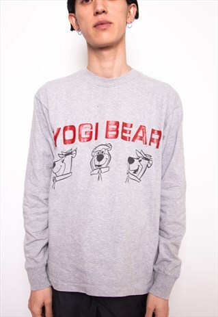 VINTAGE 90S YOGI BEAR LONG SLEEVED T-SHIRT ID:A176