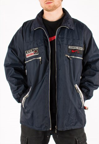 VINTAGE 80S NAVY NIKE COACH JACKET