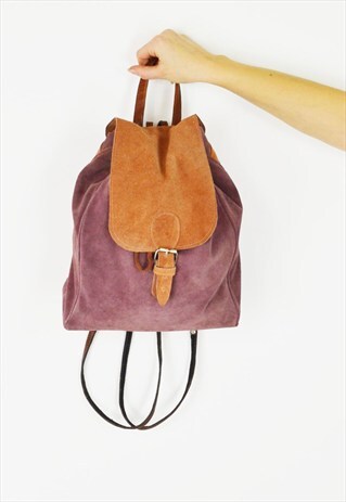 90'S PASTEL SUEDE RUCKSACK BAG