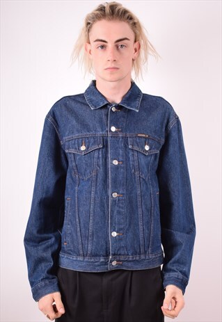 CARRERA MENS VINTAGE DENIM JACKET MEDIUM BLUE 90S