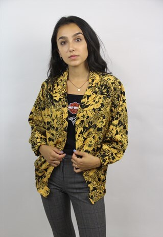 VINTAGE 90'S DETAILED SILKY BLOUSE