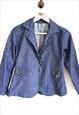 VINTAGE DENIM BLAZER POLKA DOTS STARS JEAN JACKET CLASSIC