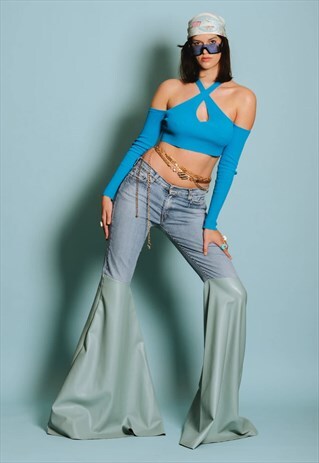 VINTAGE CUSTOMIZED LEVI'S TWO TONED FLARED JEANS