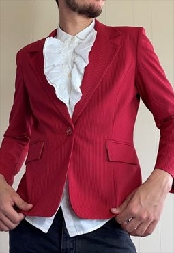 Vintage Tailored Red Blazer