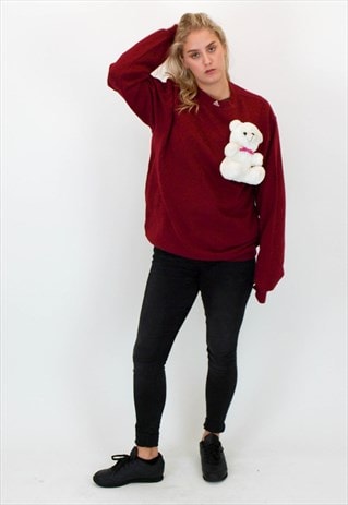 VINTAGE ADIDAS 3D REWORKED TEDDY JUMPER