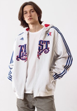 VINTAGE MENS ADIDAS ALL STAR NBA EAST FULL ZIP HOODIE JACKET