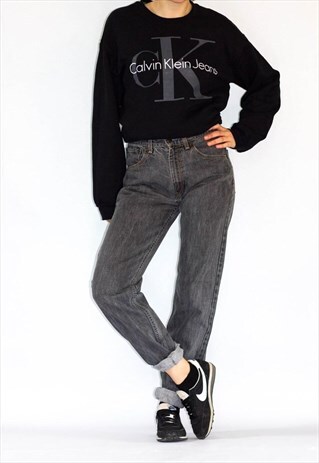 VINTAGE STRAIGHT LEG 501 GREY/BLACK JEANS