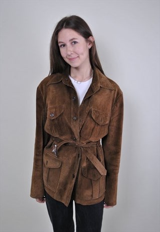 VINTAGE VELOUR TRENCH JACKET