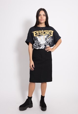 VINTAGE BLACK TUBE SKIRT
