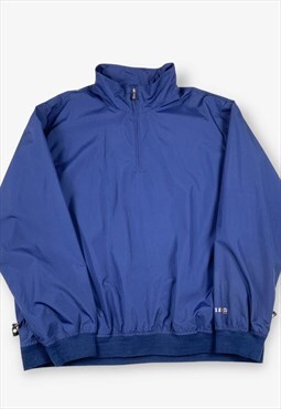 Vintage izod 1/4 zip windbreaker jacket blue 2xl BV17903